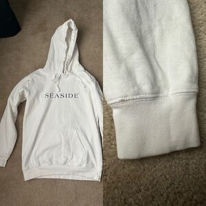 White unisex Seaside hoodie